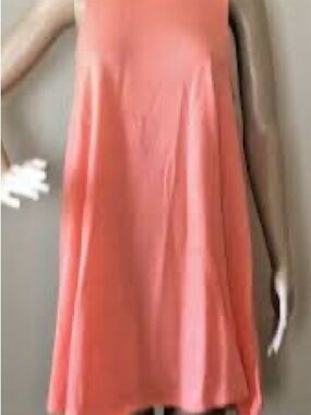 Gianni Bini Coral-Peach Sleeveless A-Line Dress
